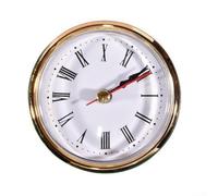 65MM Quartz Clock Insert Movement, Embedded Clock Insert Replacement, Round Quartz Movement Miniature Clock DIY Parts Roman Numbers
