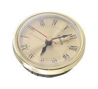 65mm Quartz Clock Insert Movement Replacement Part with Roman Numerals, Gold and Silver Options for DIY Craft Clocks(gold)
