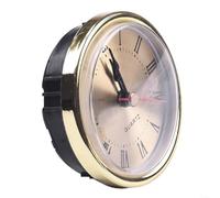 65MM Quartz Clock Insert with Roman Numerals for Crafting and Home Decoration Needs (Gold)