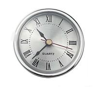 65MM Quartz Clock Inserts Movement, Clock Movement Replacement DIY Parts Roman Numbers Decorative Insert Clock(silver)