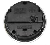 65mm Quartz Clock Movement Insert with Gold Trim and Silvery Arabic Numerals, DIY Replacement Part for Repairing Broken Clocks, Clear Lens White Face, Plastic and Metal Constructio(Silver)