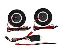 65mm Rubber Tires Wheel Brake System, RC Airplane Brake Wheel, te Control with 4mm Axle Shaft, Rubber Tires for, Inlation
