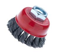 65mm Wire Brush for Angle Grinder, Hard Twisted Wire Brush Wheel for Heavy-duty Cleaning Applications, Wired Cup Brush for Small and Large Angle Grinder with M14 Lockin Nut