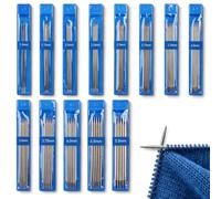 65Pcs Double Pointed Knitting Needles Set Double Ended Knitting Needles 15cm Short Metal Knitting Needles for Beginner Sock Making Hat Scarf Gloves Crafting,1.5-5.0mm