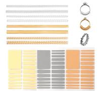 65pcs Invisible Ring Size Adjuster Set, Jewelry Adjusters Spring Ring Sizer Guard Spiral Ring Tightener Fit Wide Rings Invisible Ring Sizer Adjuster for Loose Rings Golden Silver