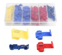 65Pcs Scotch Lock Wire Connectors, Quick Splice Connector Terminals Electrical Branch Connectors Insulated Wire Clips Assortment Kit for Automotive and Home Wiring Projects