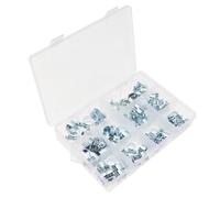 65Pcs Stainless Steel Fuels Line Clamps 10 Size Adjustable 7-18mm Fuels Injections Hose Pipe Assortment Galvanized Hose Clip