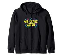 65th Birthday 65 Years Later 65 Years Old Bday Zip Hoodie
