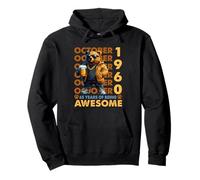 65th Birthday Bear Legends October 1960 65 Years Old Mens Pullover Hoodie