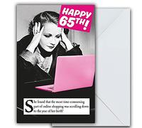 65th Birthday Card For Her, Funny 65th Birthday Card Women, Happy 65th Birthday Card Her, 65th Birthday Female Card, Greetings Card