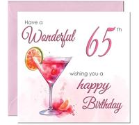 65th Birthday Card for Women - Ladies Elegant Birthday Cards for 65 year old woman Sixty Five, Sixty Fifth Mum Sister Grandma Aunt Niece Nanny for her Mother Wife Girlfriend