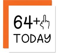 65th Birthday Card Funny for Women - Novelty Middle Finger - Rude Birthday Cards for Men, 145mm Greeting Cards, Joke Banter Cards Mum Dad Grandad Granny Nanny Auntie Uncle