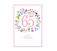 65th Birthday Card - Script Ladies Female Her Adult Age 65 - Size: 7.5" x 5.25" C