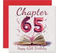 65th Birthday Cards for Men Women - Start of Another Chapter - Happy Birthday Card for 65 Year Old Man Woman Nanny Sister Cousin Grandma, 145mm Bday Greeting Cards