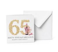 65th Birthday Cards for Women, Happy 65th Birthday Card for Her & Female