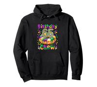 65th Birthday Crew Mardi Gras Party Colorful Beads King Cake Pullover Hoodie