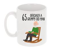 65th Birthday Gift Officially a Grumpy Old Man 11oz Mug Funny 65th Birthday Gift for Men Perfect for Dad Grandad Husband or Friend Novelty Tea Cup Coffee Mug for Grumpy Old Men 65th Birthday Mug