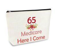 65th Birthday Gifts Cosmetic Bag Funny 65 Years Old Birthday Gift for Women Grandma Mom Aunt Friend Sister 65th Birthday Party Gift Makeup Bag 1960 Birthday Gifts for Her Coworker Retirement Gift