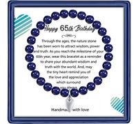 65th Birthday Gifts for Women, Amethyst Beads Birthday Bracelet for Woman Truning 65 Years Old Jewelry Gift for Her Women Mom Sister Best Friend Wife Boss Birthday Gifts, Stone, Lapis Lazuli