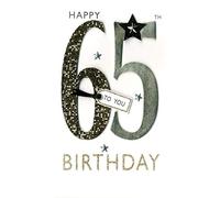 65th Birthday Greeting Card Hand-Finished Champagne Range Cards JGS647