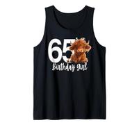 65th Birthday Highland Cow Party Women Grandma Sixty Five 65 Tank Top