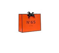 65th Birthday Keepsake Gift Vintage Bag Medium 13in for Women 1960 Mom Anniversary Novelty 65 Year Old Party Paper Bags Shopping Idea (Medium Size Black Orange)