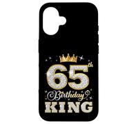 65th Birthday King 65 Years Old Birthday Party for Him Case for iPhone 16