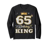 65th Birthday King 65 Years Old Birthday Party for Him Long Sleeve T-Shirt