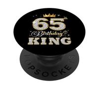 65th Birthday King 65 Years Old Birthday Party for Him PopSockets Adhesive PopGrip