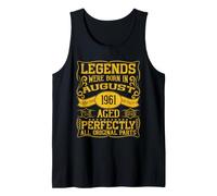65th Birthday Legends were Born in August 1961 Tank Top