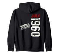 65th Birthday Man Original July 1960 65 Years Men Zip Hoodie