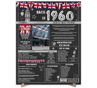 65th Birthday Party Gifts - 65 Years Old Anniversary Poster for Men or Women. Back In 1960 Party Supplies. Birthday or Wedding Gift Ideas for Home Wall Decorations. Born 65 Years ago Size A3