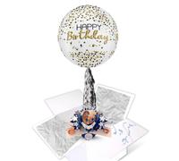 65th Birthday Pop Up Card & Floating Balloon In A Box Surprise For Him Send Direct with a Handwritten Card By LK