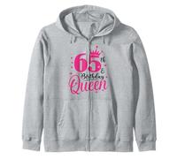 65th Birthday Queen,65 Birthday Girl 65th Years Old Bday Zip Hoodie