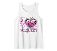 65th Birthday Queen Pink Wine 65 Years Old Women Girls Tank Top