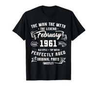 65th Birthday Tee Man Myth Legend February 1961 65 Yrs Old T-Shirt