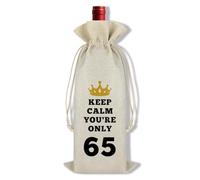 65th Birthday Wine Bag Gifts for Women Men Birthday Wine Bottle Gift Bag for Her HimTurning 65 Funny 65 Year Old Birthday Gifts for Grandma Grandad Mum Dad Husband Wife Sister Friends