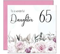 65th Daughter Birthday Card for Daughter Floral Elegant Birthday Card for 65 Year old Sixty Five, Sixty Fifth
