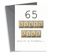 65th Scrabble Birthday Card