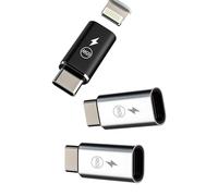 65W Fast Charger Adapter Lightning Female to USB C Male(3 Pack) for Apple IPhone15 Pro Max Plus for IPad Air Mini Compatible for Samsung Galaxy S21 S22 S23 Ultra Z Flip Type C Charging Cord Converter