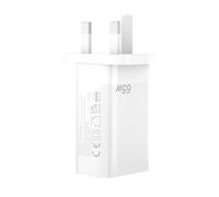 65W GaN III Fast Charger Plug, UK 3-Pin Wall Charger with 2 USB C Ports & 1 USB A Port, PPS 45W+20W PD Quick Charge for MacBook Pro/Air, iPhone, Samsung, iPad, Huawei, Steam Deck