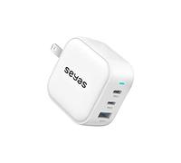 65W GaN USB C Charger,3-Port PD3.0 Fast Charger Foldable Power Adapter Compatible with iPhone 13/12/11/XR/Xs,MacBook Pro/Air,iPad Pro/Air,Galaxy S20/S10,Dell XPS 13,Pixel,Laptops and More White