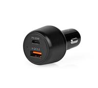 65W Mini Dual USB Type-C QC3.0 PD Car Charger Fast Charge Adapter for Smartphone