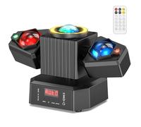 65W Mini Moving Head Stage Light with Disco Ball & Starry Effects, Two-Arm 4-in-1 LED RGBW DMX512 DJ Party Light with Remote Control,LED Beam Lights for Wedding Club Bar Party Concert Halloween,1 PCS