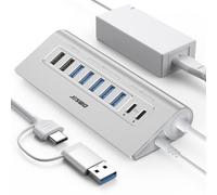65W Powered USB Hub 3.1/3.2, Multi-Port USB Splitter for Laptop and Desktop, Expand Connectivity