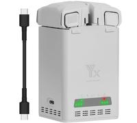 65W Two-Way Battery Charging Hub for DJI Mini 5 Pro Mini 4 Pro Mini 3 Pro Mini 3 Battery Charger, Recharge up to 2 Batteries SimultaFLIPusly, Power Adapter, Compact and Portable, Power Bank