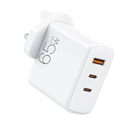 65W USB C Charger, 3-Port Type C GaN Fast Charger Plug Wall Power Adapter Compatible With Nothing Phone (3), PD3.0 PPS Fast Charger Plug For Nothing Phone (3)