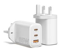 65W USB C Charger Fast Charging for iPhone 17 16 15 Pro Max,3-Port USB C Wall Charger Plug UK foriPhone 17 16 15/Galaxy S26 25 24 /iPad Pro/Air,Laptop Power Adapter for MacBook Pro/Air/Neo-2Pack