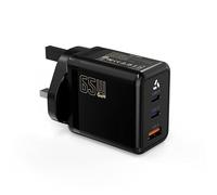 65W USB C Charger, Sisyphy Super Fast Charger [GaN Tech] PD3.0 QC3.0 PPS, Compatible for Surface, iPhone Series, Galaxy Series and most USB C Laptops and Phones (Black)