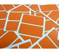 65x30mm Rectangular Colour Code Stickers - Packs of 45 Coloured Rectangle Sticky Labels - 30 Colours Available (Dark Orange)
